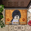 Poodle - Wipe Your Paws Easy Clean Welcome DoorMat | Felt And Rubber | DO3287