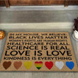 In This House We Believe � LGBT Support Easy Clean Welcome DoorMat | Felt And Rubber | DO1140