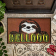 Hello � Sloth Easy Clean Welcome DoorMat | Felt And Rubber | DO1068
