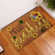 Hello Sunshine � Dinosaur Easy Clean Welcome DoorMat | Felt And Rubber | DO1070
