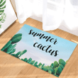 Funny Summer Cactus Easy Clean Welcome DoorMat | Felt And Rubber | DO2706