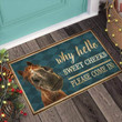 Hello Sweet Cheeks � Horse Easy Clean Welcome DoorMat | Felt And Rubber | DO1082