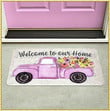 Farm Country Pick Up Truck Easy Clean Welcome DoorMat | Felt And Rubber | DO3432