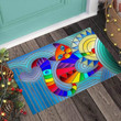 Colorful Cat Easy Clean Welcome DoorMat | Felt And Rubber | DO2632