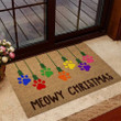 Meowy Christmas Easy Clean Welcome DoorMat | Felt And Rubber | DO1176