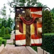 Jesus Christian Cross Garden Decor Flag | Denier Polyester | Weather Resistant | GF1057