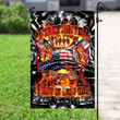 Firefighter First In Last Out Garden Decor Flag | Denier Polyester | Weather Resistant | GF1690