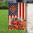 Firefighter Truck Garden Decor Flag | Denier Polyester | Weather Resistant | GF1504