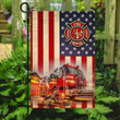 Firefighter Truck Garden Decor Flag | Denier Polyester | Weather Resistant | GF1504