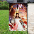 Easter Bunny Eggs Christ Has Died Christ Is Risen Christ Will Come Again Garden Decor Flag | Denier Polyester | Weather Resistant | GF1459