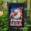 Strong Usa Freedom, Independence Day, 4th Of July Garden Decor Flag | Denier Polyester | Weather Resistant | GF1945