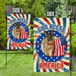 German Shepherd God Bless America 4th Of July Garden Decor Flag | Denier Polyester | Weather Resistant | GF1376
