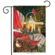 Cardinal Lantern Christmas Garden Decor Flag | Denier Polyester | Weather Resistant | GF1463