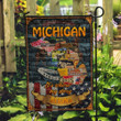 Michigan Forever In My Heart Garden Decor Flag | Denier Polyester | Weather Resistant | GF2366