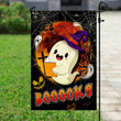 Booooks Ghost Halloween Garden Decor Flag | Denier Polyester | Weather Resistant | GF2140