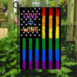 Lgbt Love Wins Garden Decor Flag | Denier Polyester | Weather Resistant | GF2396