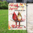 Cardinal My Mind Still Talks To You Garden Decor Flag | Denier Polyester | Weather Resistant | GF1972