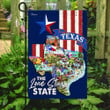Texas The Lone Star State Garden Decor Flag | Denier Polyester | Weather Resistant | GF1774