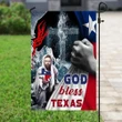 God Bless Texas Garden Decor Flag | Denier Polyester | Weather Resistant | GF1584