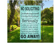 No Soliciting Garden Decor Flag | Denier Polyester | Weather Resistant | GF1618