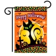 Halloween Black Cat Garden Decor Flag | Denier Polyester | Weather Resistant | GF2315