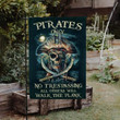 Skull Pirates Only No Trespassing All Others Will Walk The Plank Garden Decor Flag | Denier Polyester | Weather Resistant | GF2229