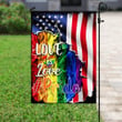 Lgbt. Love Is Love American Us Pride Garden Decor Flag | Denier Polyester | Weather Resistant | GF2398