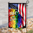 Lgbt. Love Is Love American Us Pride Garden Decor Flag | Denier Polyester | Weather Resistant | GF2398