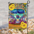 Peace Hippie Vans Garden Decor Flag | Denier Polyester | Weather Resistant | GF2250