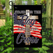 Stand For The Flag Kneel For The Cross Garden Decor Flag | Denier Polyester | Weather Resistant | GF1225