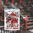 Let It Snow Garden Decor Flag | Denier Polyester | Weather Resistant | GF2407