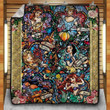 Enchanted Tales Stained Glass Quilt Blanket