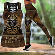  Pharaoh Skull Ancient Egypt D print Combo Legging Tank