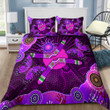  Aboriginal Naidoc Week Purple Butterflies Bedding set