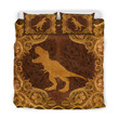  Love Dinosaur antique golden frame d printed Bedding set
