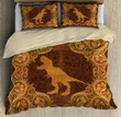  Love Dinosaur antique golden frame d printed Bedding set