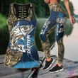 Walleye fishing gear blue Tattoo camo Combo Legging + Tank TR240301-Apparel-Huyencass-S-S-Vibe Cosy™