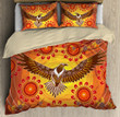 Aboriginal Eagle Power Sunset Bedding Set, Australia Indigenous Bedding Set