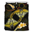  Cook Islands Bedding Set Plumeria - Polynesian Manta Ray Yellow Bedding Set