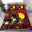  Aboriginal Bedding Set, Australia Indigenous Flag Circle Dot Painting Art Bedding Set