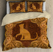  Love Cat antique golden frame d printed Bedding set