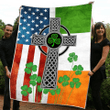 Irish Celtic Knot Cross St.Patrick day D Design print Sherpa Blanket