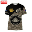  Custom name Australian Army Camo Combo T-Shirt Short Anzac Day