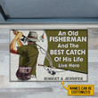  Custom name Fishing Decor Old Fisherman Door Mat