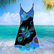  Aboriginal Naidoc Week Blue Aboriginal Beach Dress
