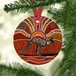  Aboriginal Art Kangaroo running Christmas Ornaments