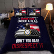 US Navy Veteran Coming home under a flag bedding set Proud Military