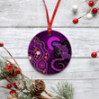  Aboriginal Art Purple Lizard and Sun Christmas Ornaments KL