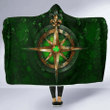Celtic Irish Compass Shamrock Hooded Blanket 
