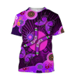  Aboriginal Naidoc Week Purple Butterflies Combo T-Shirt Short